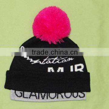 beanie hat with top ball pom ball beanie hat