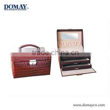 high quality jewellery box for jewellery storage/storage box/PU Leather Jewellery Box