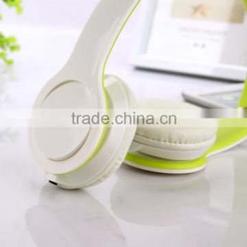 Amazon best seller factory price fashion headphone fashion accessories super bass stereo headphone gift headset in green white