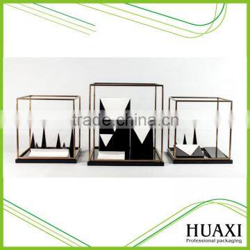 2016 Metal Jewelry display stand wood pu jewellery display