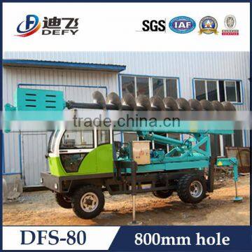 Engineer large diameter holes used long auger drill rig