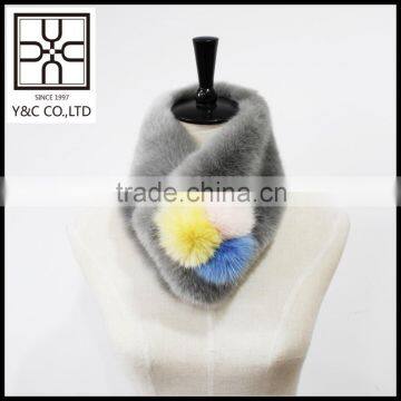 2015 New design Faux Fur and Real Fur Mixed Snood