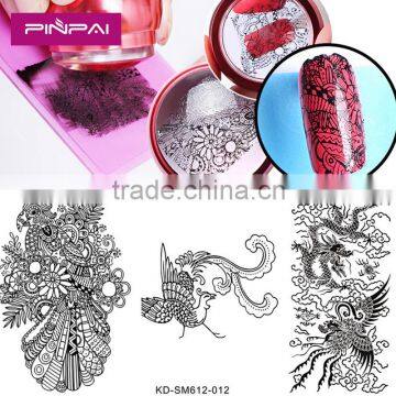 Different Image Pink Plastic Plate Nail Art Stamp DIY Image Template