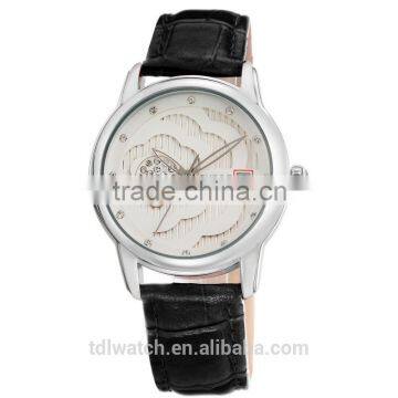 black pu leather strap watches 2015wholesale promotional watches