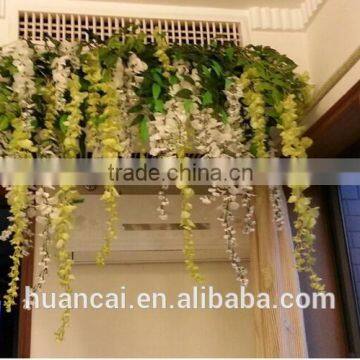 Wholesale Artificial Flowers Silk White Wisteria 110cm photo-4