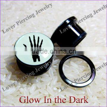 Wholesale Acrylic Ear Tunnel Piercing Glow In The Dark Ear Plug [UV-RT197]