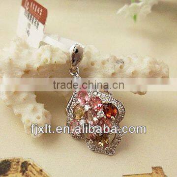 New Arrival Classic Design Tourmaline Solid Silver Pendants