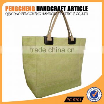 High quality jute shopping bag women paper straw tote handbag