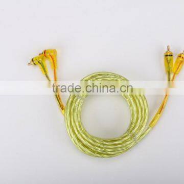 Good Quality china supplier for car amplifier with Copper conductor car audio cables RCA cables