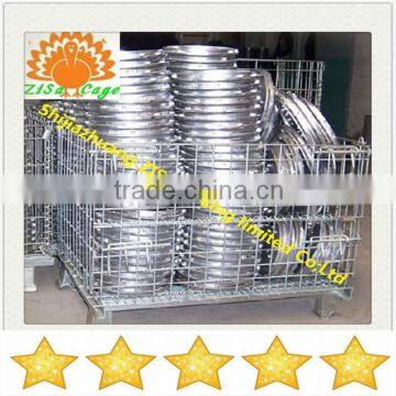 hot dip galvanized metal steel pallet storage cage