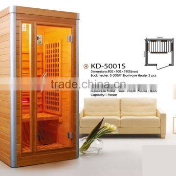 mica carbon&shortwave heater hemlock material portable far infrared sauna