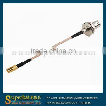 cable receiver MCX female straight to BNC female pigtail cable RG179
