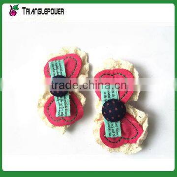 New design cute cotton fabric flower children hair clip set NCA160283