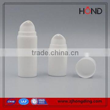round shape white plastic cosmetic airless bottle, 15ml,30ml, 50ml, 80ml 100ml, 120ml