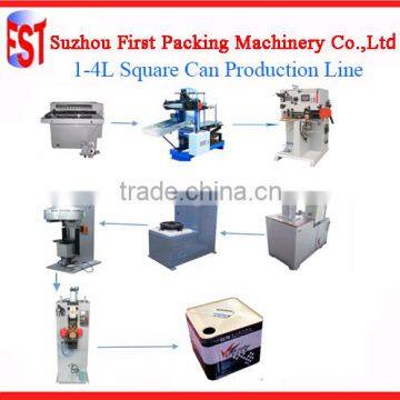 1-4L semi-automatic square can production line