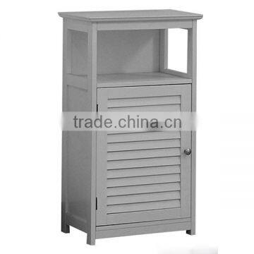 Movable wood floor cabinet wooden bath single door cabinet