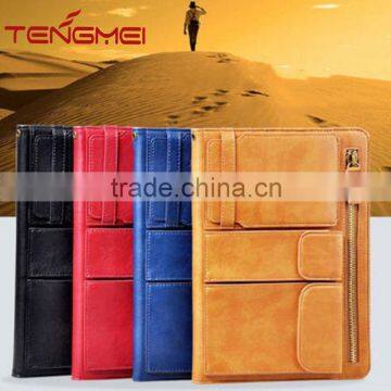 Multifunction stand leather cover folding folio for iPad Air case