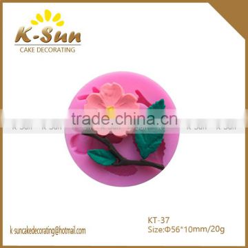 2015 spring flower plum silicone fondant cake decorating mold