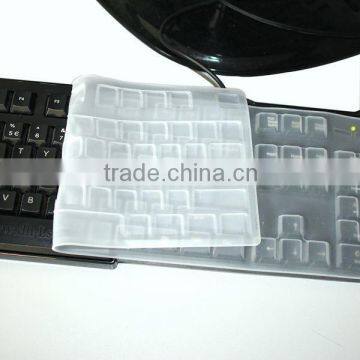 OEM printing silicone rubber keyboard cover, colorful waterproof silicone keyboard cover