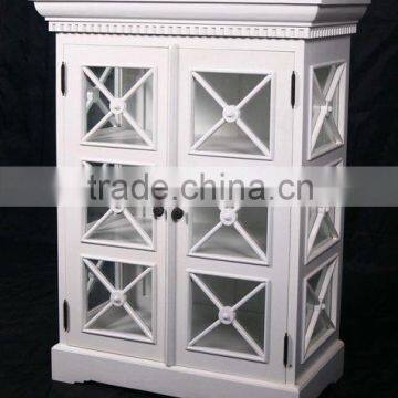 Display Cabinet with Glass - White Painted Home Furniture - Cabinets Furniture Manufacture