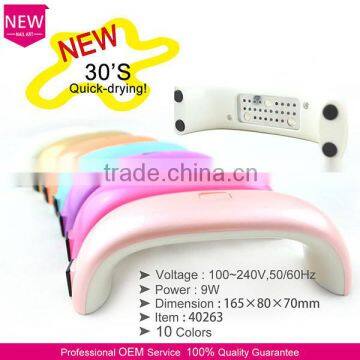 2016 Newest Design 9W Mini CCFL+LED UV Lamp Nail Dryer for Nails Art Curing Gel photo-3