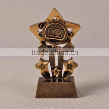 Starry shape trophy cup track for recording resin souvenir