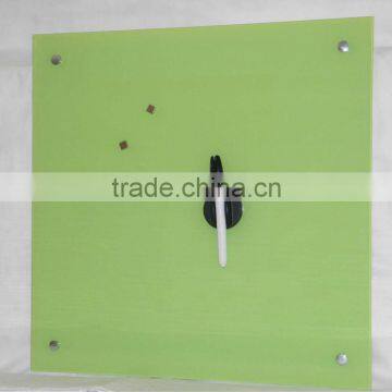 promotion colorful 4 screws magnetic glass memo board