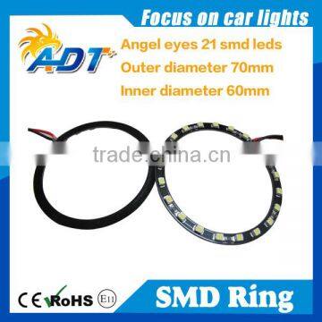 Best price!!!70mm 21 SMD led Car Angel Eyes Halo SMD LED Ring Light for BMW for AUDI for VW etc. car headlight