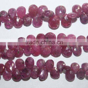 Natural Ruby Faceted Pears