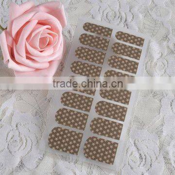 Wholesale custom water transfer 3D BLE nail polish sticker