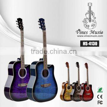 Beginner OEM Linden wholesale price colored acoustic guitar