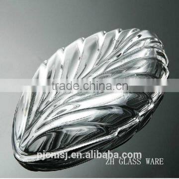 Clear Leaf Shaped Crystal Fruits Plate for Home Decoration photo-2