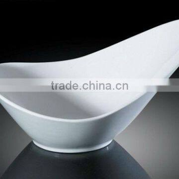 H7643 white porcelain oem odm rectangular salad fruit bowl