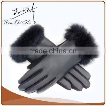 China Leather Glove Factory Black Motocycle Gloves