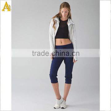 wholesale polyester material capril pants custom yoga pants