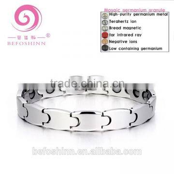 Europe Quality Tungsten Steel Fashion Jewelry Mens and Womens Germanium Charm Chain Bangle Bracelet Japan photo-4