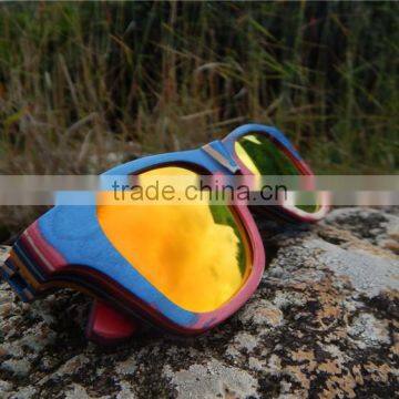 2015 Eco-friendly Wood Glasses with Polarized lenses skateboard wood sunglasses eyewear frame