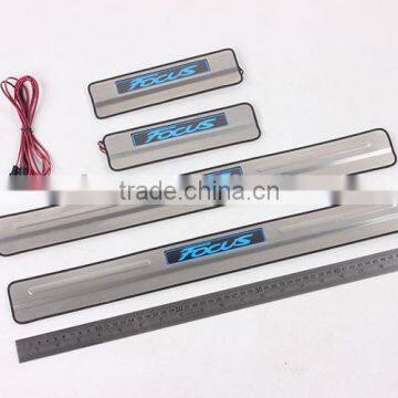 LED Door Sill Scuff Plate ABS Chrome 4 Pcs Body Kit For F-oc us 2012 Accessories photo-3