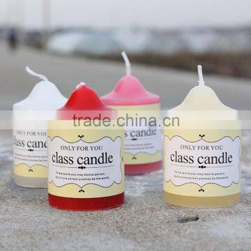 Promotional Soy Scented Colorful Pillar Candle