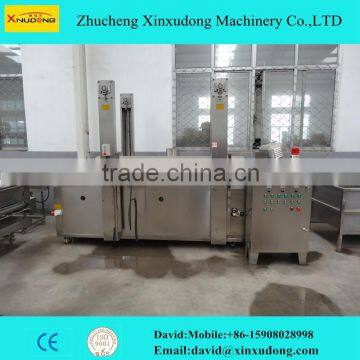 electric continuous conveyor belt deep fryer