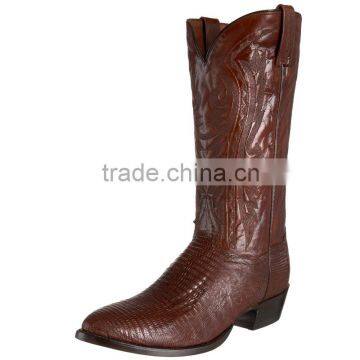 Western cowgirl fashion brown leather riding boots wholesale