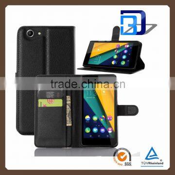 2016 new products wallet card holder leather imak back cover case skin shield for Wiko Pulp Fab 4G china price