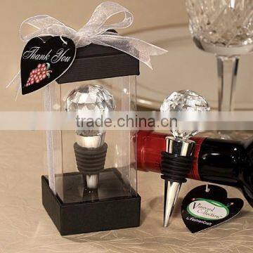 Crystal Ball Red Wine Bottle Stopper Wedding/Bridal Party Favors Gifts