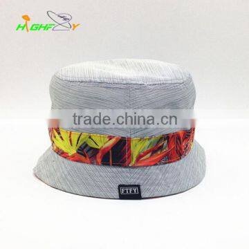 Fashion Design Your Own Flower Band Bucket Hat Wholesale