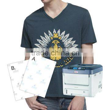 Yesion No Cut Transfer Paper Used for OKI C711WT Laser Printer /Dark T-shirts Self Weeding Heat Transfer Paper A4 A3