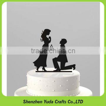 Custom-handmade engagement cake decorations acrylic date cake topper