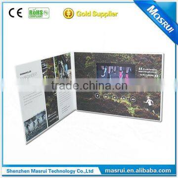 2015 Paper Material product 4.3 " LCD Video Greeting Card video Print Card