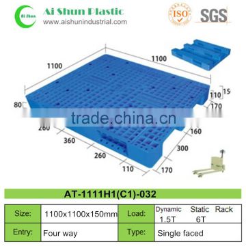 Racking virgin HDPE reinforced plastic pallets