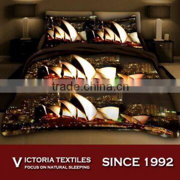 100% microfiber 120gsm 3D reactive printed deep pocket bed in a bag set BRAND NEW