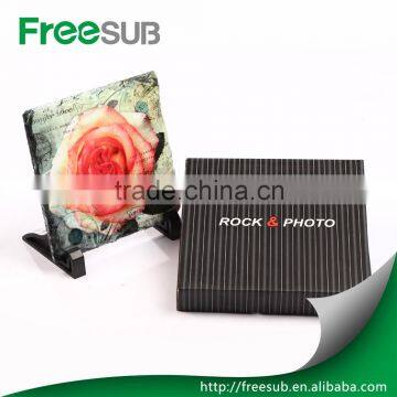 Customed wholesale 6" *6" *0.35 " blank square sublimation photo rock slate